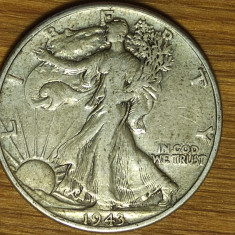 SUA - istorica - walking liberty 1/2 half dollar 1943 argint 900- stare f buna !