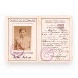 Mihai Barna, legitimația de fotbalist al Asociației Sportive &bdquo;Industria L&acirc;nii&rdquo;, 1929
