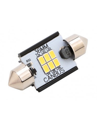 Led Auto Sofit 36mm Canbus 6 SMD 3020 fara polaritate &ndash; BTLE1276