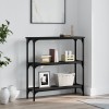 VidaXL Masă consolă, negru, 75x22,5x75 cm, lemn prelucrat