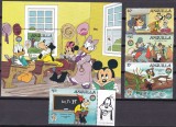 Anguilla 1985 Disney Twain MI 665-668 + bl. 64 MNH, Nestampilat