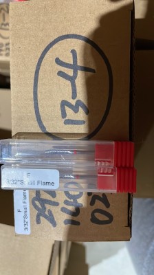 Capăt de freză din carbură, formă de flacără, br&amp;acirc;u roșu, Small Flame F foto