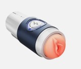 Masturbator Vagin Leten ThermoPod, 10 Moduri Impingere, Functie Incalzire, USB, Alb, 23.6 cm