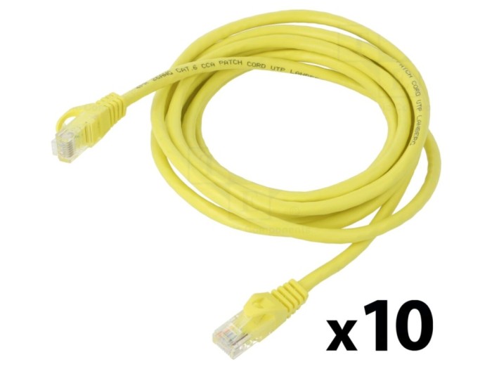 Patch cord galben U/UTP 3m