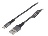 Cablu USB 2.0 A la Micro B 1m 480Mbps Textil
