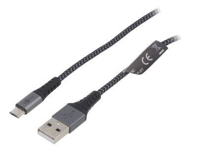 Cablu USB 2.0 A la Micro B 1m textil foto