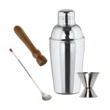 Set cocktail shaker mic - 3 piese OȚEL INOXIDABIL SHAKER