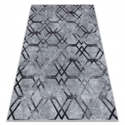 MIRO 51805.803 covor lavabil Geometric, spalier anti-alunecare - gri, 120x170 cm foto