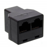 Adaptor 1x RJ45 8P8C mama - 2x RJ45 8P8C mama negru Well