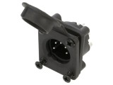 Conector XLR 5 pini tată AMPHENOL AXS 7,5A 133V IP65 lipire