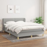 Cumpara ieftin Pat continental, gri deschis, 140x200 cm, material textil