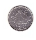 Moneda Canada 25 cents/centi 2002 Canada Day, stare foarte buna, curata, America de Nord, Nichel