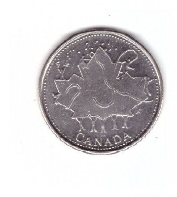 Moneda Canada 25 cents/centi 2002 Canada Day, stare foarte buna, curata foto