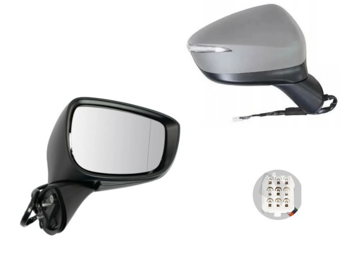 Oglinda usa exterioara Mazda Cx-5 (Ke), 2015-08.2017, partea Dreapta, reglare electrica; grunduit; incalzit; sticla convexa; geam cromat; cu Lucas, A
