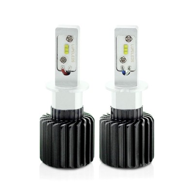 Set 2 becuri LED pentru faruri Carguard, 4000 lm, soclu H3, Alb foto