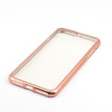Husa iPhone 7 Plus MyStyle TPU Placata Rose Gold, Protectie Soc, Praf, Zgarieturi, Bumper Silicon Auriu
