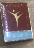 AMS2 Insignă vintage &bdquo;Micul Gimnast&rdquo; emisă de Federația Rom&acirc;nă de Gimnastică, emailată, realizată &icirc;n perioada comunistă (RSR)