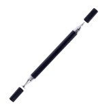 Cumpara ieftin Stilou 2 in 1, tip stylus, pentru telefoane, tablete, ecrane tactile, varf metalic, disc de protectie, 14 cm, negru