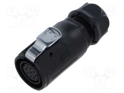 Conector circular mufă mamă 9 pini 5A 250V IP67 drept LUTRONIC foto