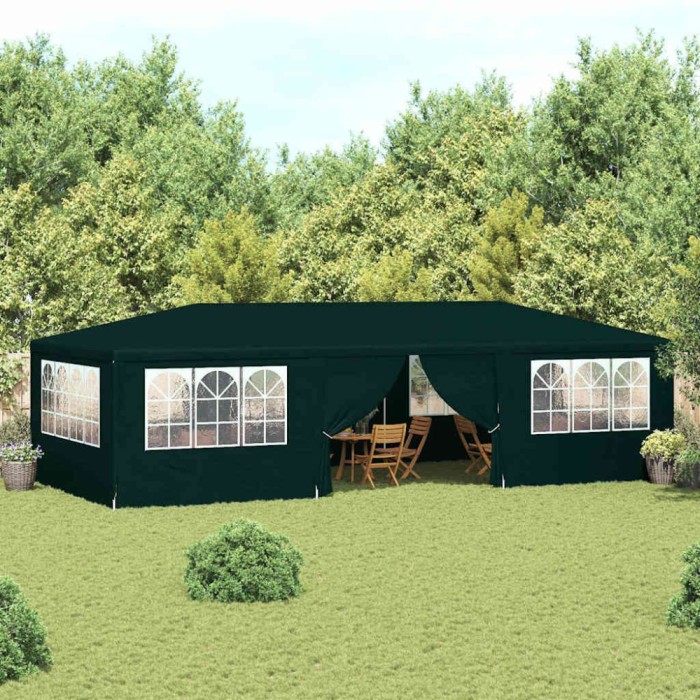 vidaXL Cort de petrecere profesional pereți laterali verde 4x9m 90g/m&sup2;