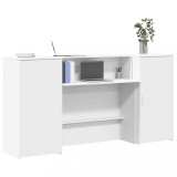 vidaXL Birou de recepție alb 200x50x103,5 cm din lemn prelucrat