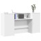 vidaXL Birou de recepție alb 200x50x103,5 cm din lemn prelucrat 3324214