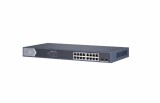 SWITCH. PoE Hikvision, port Gigabit x 16, SFP SFP x 2, managed, carcasa metalica, &quot;DS-3E1518P-SI&quot; (timbru verde 2 lei)