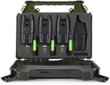 Set Avertizori Pescuit Korum KBI-R 3+1 cu Statie si Hangere, Alarma LED, Volum Reglabil, Detectare Sensibila