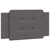 Cumpara ieftin Perna pentru tablie pat, Zadar, gri, 100 cm, piele artificiala
