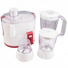 Storcator 4 in 1 ZEPHYR ZP 1160 D4, 600W, 2 trepte si functia Pulse, blender, 2 rasnite, Alb/Rosu foto