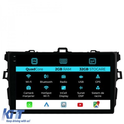 Navigatie Dedicata Toyota Corolla (2006-2013), 9Inch, 2Gb Ram, 32Gb Stocare, Carplay Performance AutoTuning foto