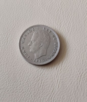 Spania - 5 pesetas (1980) - regele Juan Carlos I - monedă s318 foto