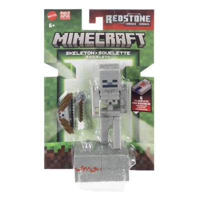 MINECRAFT CRAFT A BLOCK FIGURINA SKELETON 8CM foto