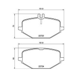 Placute frana Mercedes G-Class (W463) 01.18-, Gle (V167) 10.18-, Gle Coupe (C167) 11.19-, Gls (X167) 04.19-, Spate, BREMBO