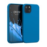 Husa silicon compatibila apple iphone 15 plus camera superprotect, interior din microfibra, marine blue