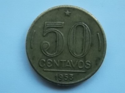 50 CENTAVOS 1953 BRAZILIA foto