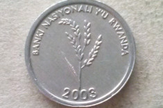 MONEDA 1 FRANC 2003-RWANDA foto