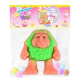Jucarie antistres squishy, flippy, model omul pesterii, cu revenire lenta, din tpr, 12 x 11 x 3 cm, multicolor