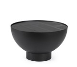 Cumpara ieftin Masuta otel negru sticla Archie 60x34.5 cm