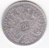 Moneda Argint Austria 20 Kreuzer 1868 - Colecție Numismatică, Monede Străine Argint