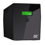 UPS Green Cell 1400W/2000VA Microsine, USB, RJ45, LCD, 2 x Schuko