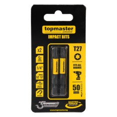 Set 2 biti de impact TX27, 50 mm, Top Master Pro pentru insurubare