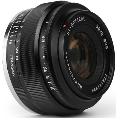 Obiectiv manual TTArtisan Full Frame 50mm F2 negru pentru Canon Eos R mount foto