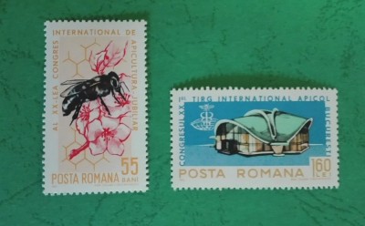 TIMBRE ROMANIA MNH 1965/L.P.610 AL XX-lea CONGRES APIMONDIA SERIE SIMPLA foto
