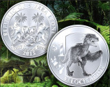 Sierra Leone 1 dollar 2015 Argintiu UNC Velociraptor 40mm, Africa