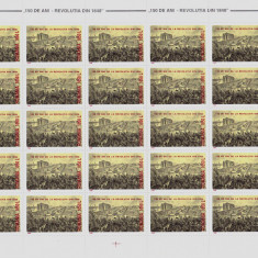 RO 1998 LP 1462 serie in coala MNH de 25 , 150 ani de la Revolutia din 1848