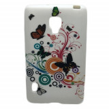 Cumpara ieftin Husa Telefon Silicon LG Optimus L7 II butterfly white