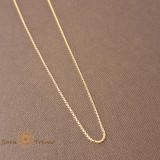 Lant fin unisex tip sarpe lungime 60 cm placat 14k