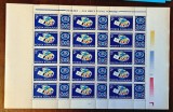 TIMBRE ROM&Acirc;NIA LP1245/1990 ZIUA MARCII POSTALE-Coala 15timbre +15 viniete -MNH, Nestampilat