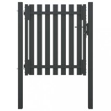 VidaXL Poartă de gard grădină, antracit, 1 x 1,25 m, oțel